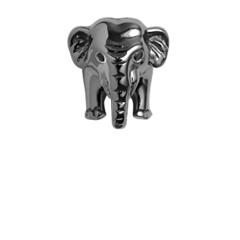 Christina Collect Elefant ring i sort sølv